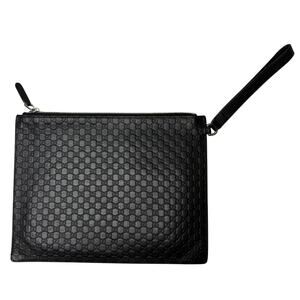 Gucci Microsima Monogram GG Men's Clutch Bag 544422 Black